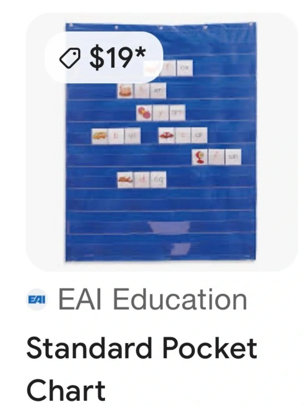 120 Slot Blue Pocket Chart Organizer for Classroom Learning+Pencils & Sharpeners